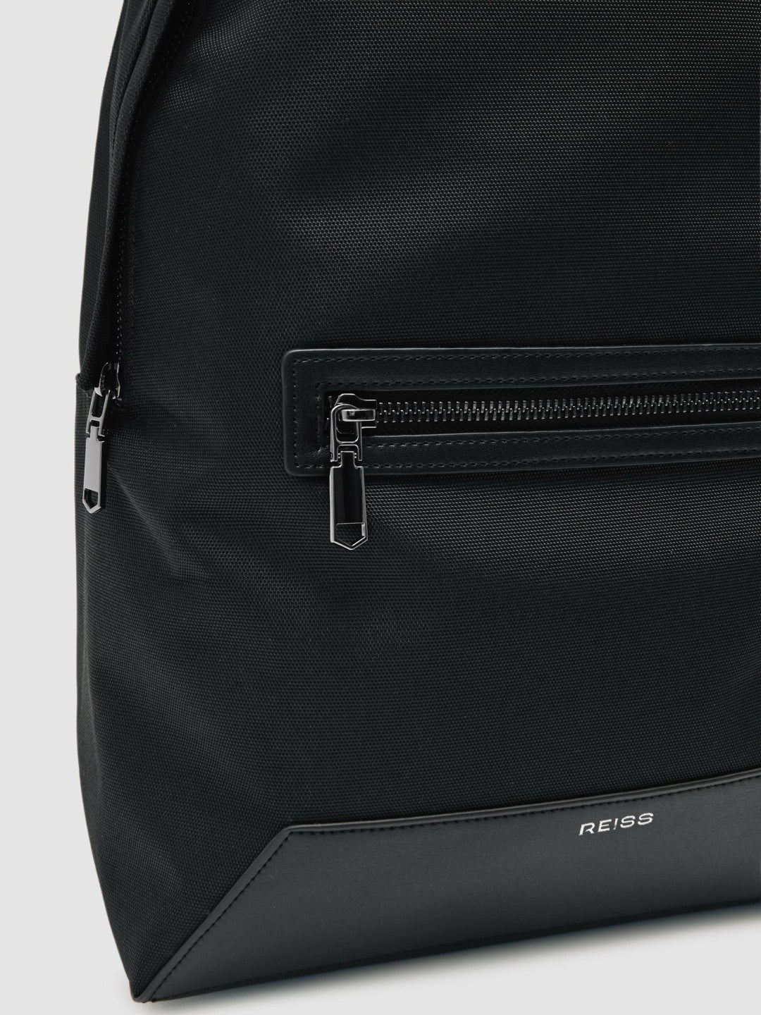 Woven Zipped Backpack in Black Men | Reiss