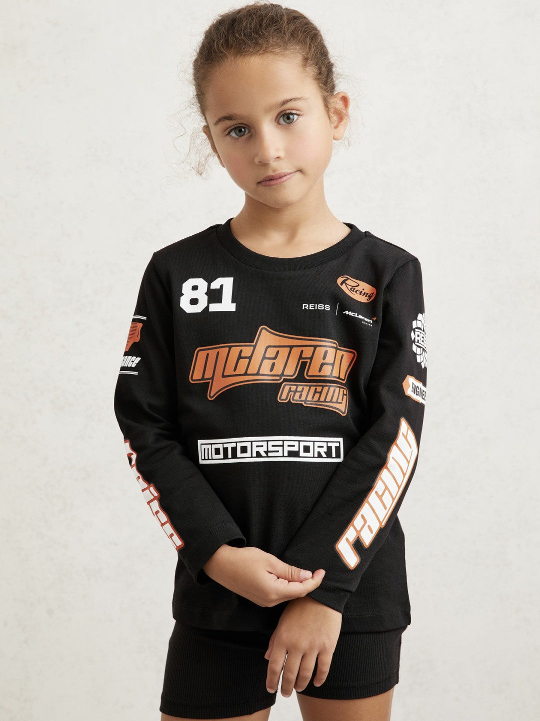 9-13 yrs McLaren F1 Team Cotton Logo T-Shirt Unisex Fit in Black Children & Baby | Reiss