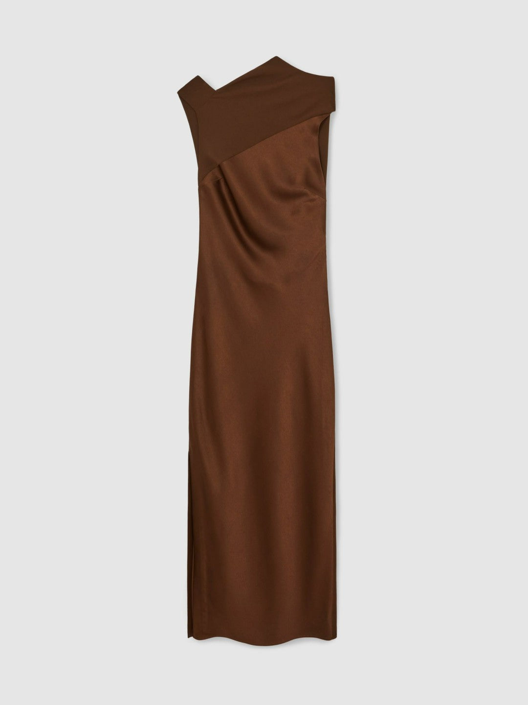 Petite Back Detail Midi Dress in Bronze Women | Reiss