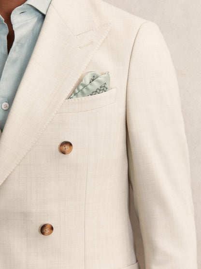 Geo Chain Detail Pocket Square in Sage Men | Reiss