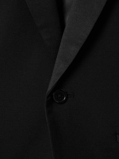 3-9 yrs Tuxedo Satin Single Breasted Blazer in Black Children & Baby | Reiss