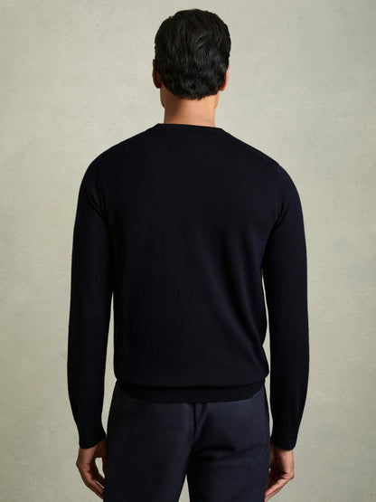Pack of Two Merino Wool Jumpers in Navy Men | Reiss