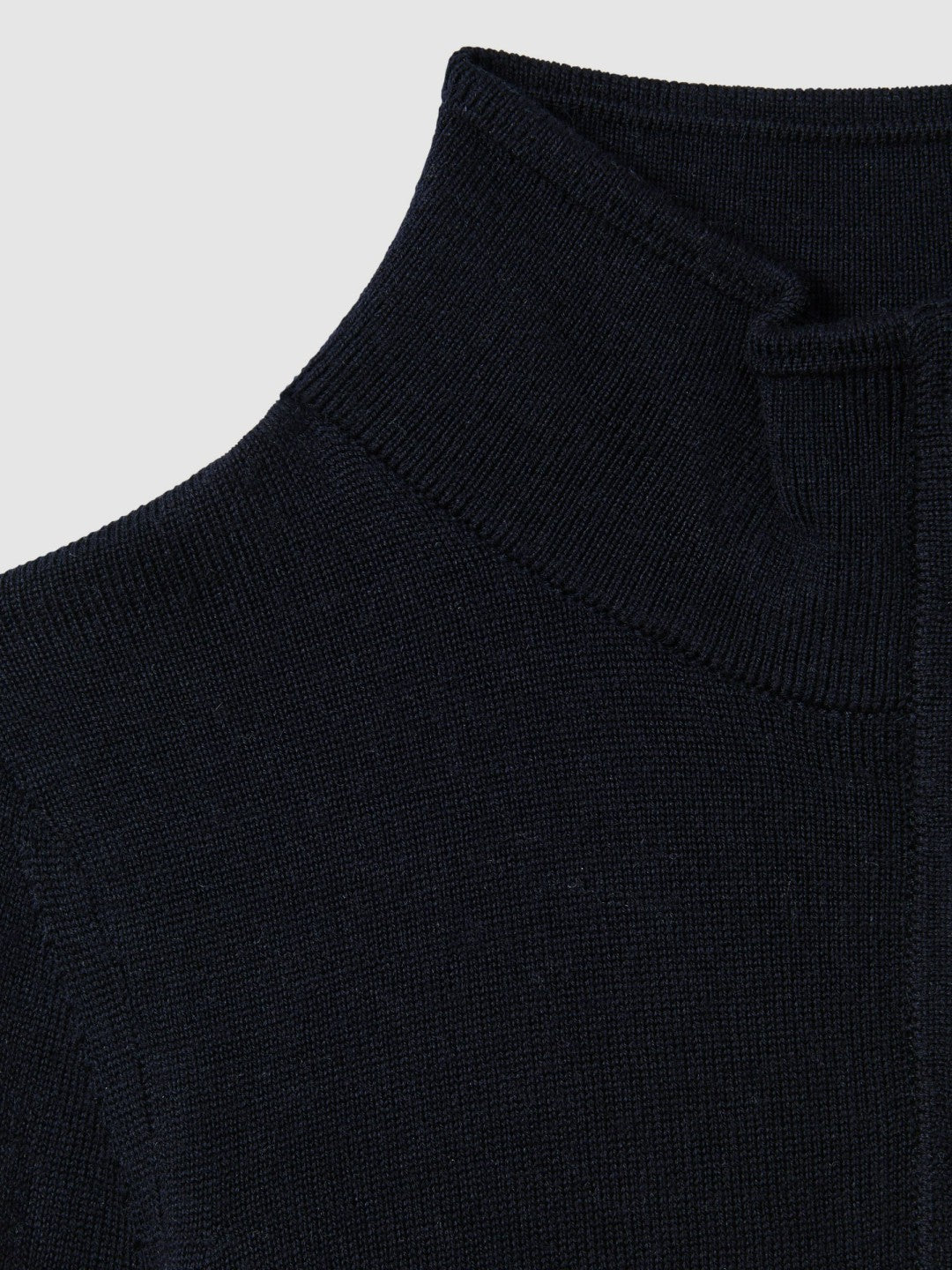 3-9 yrs Wool Half-Zip Funnel Neck Jumper in Navy Children & Baby | Reiss