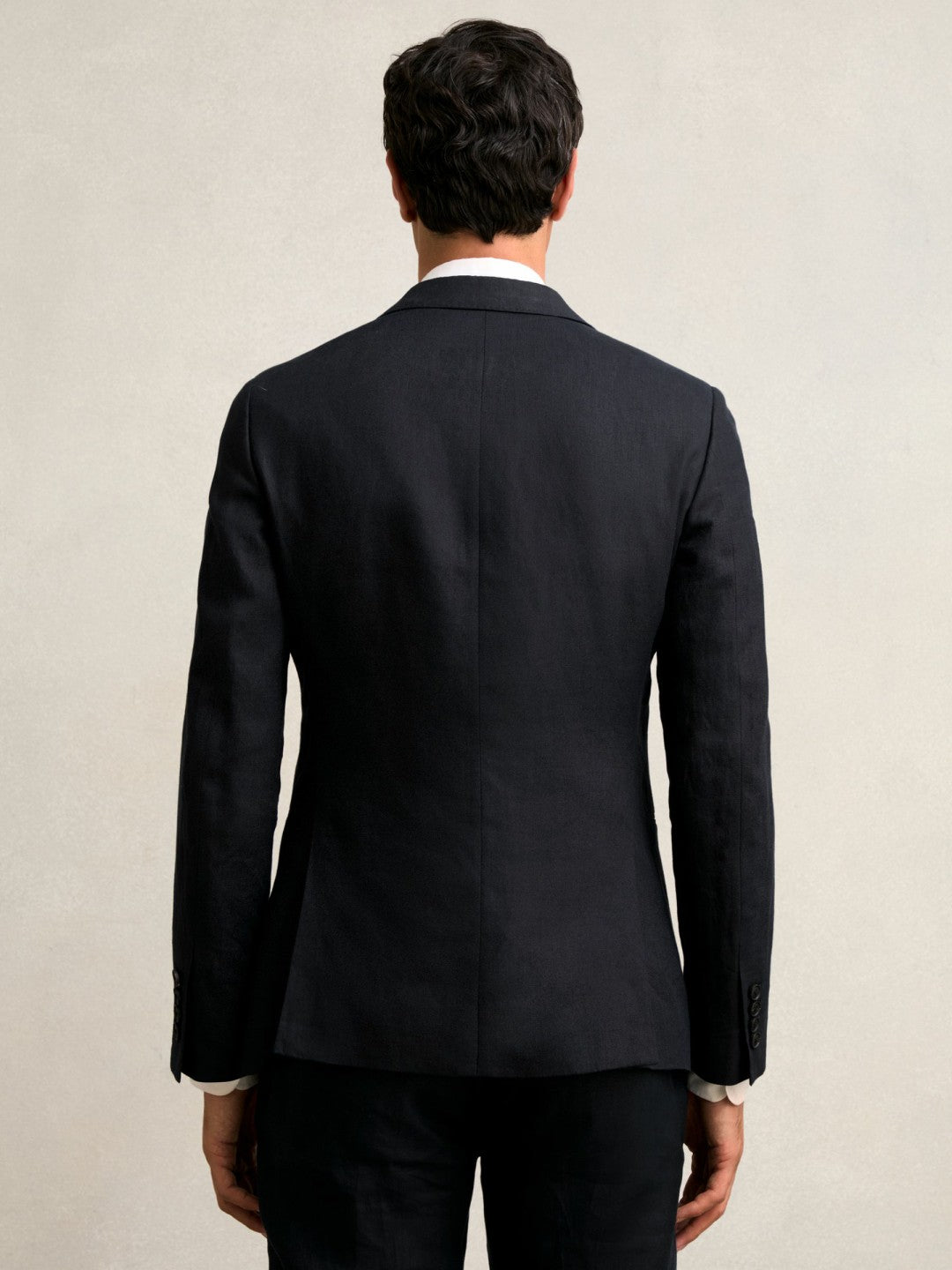 Slim-Fit Single Breasted Linen Blazer in Navy Men | Reiss