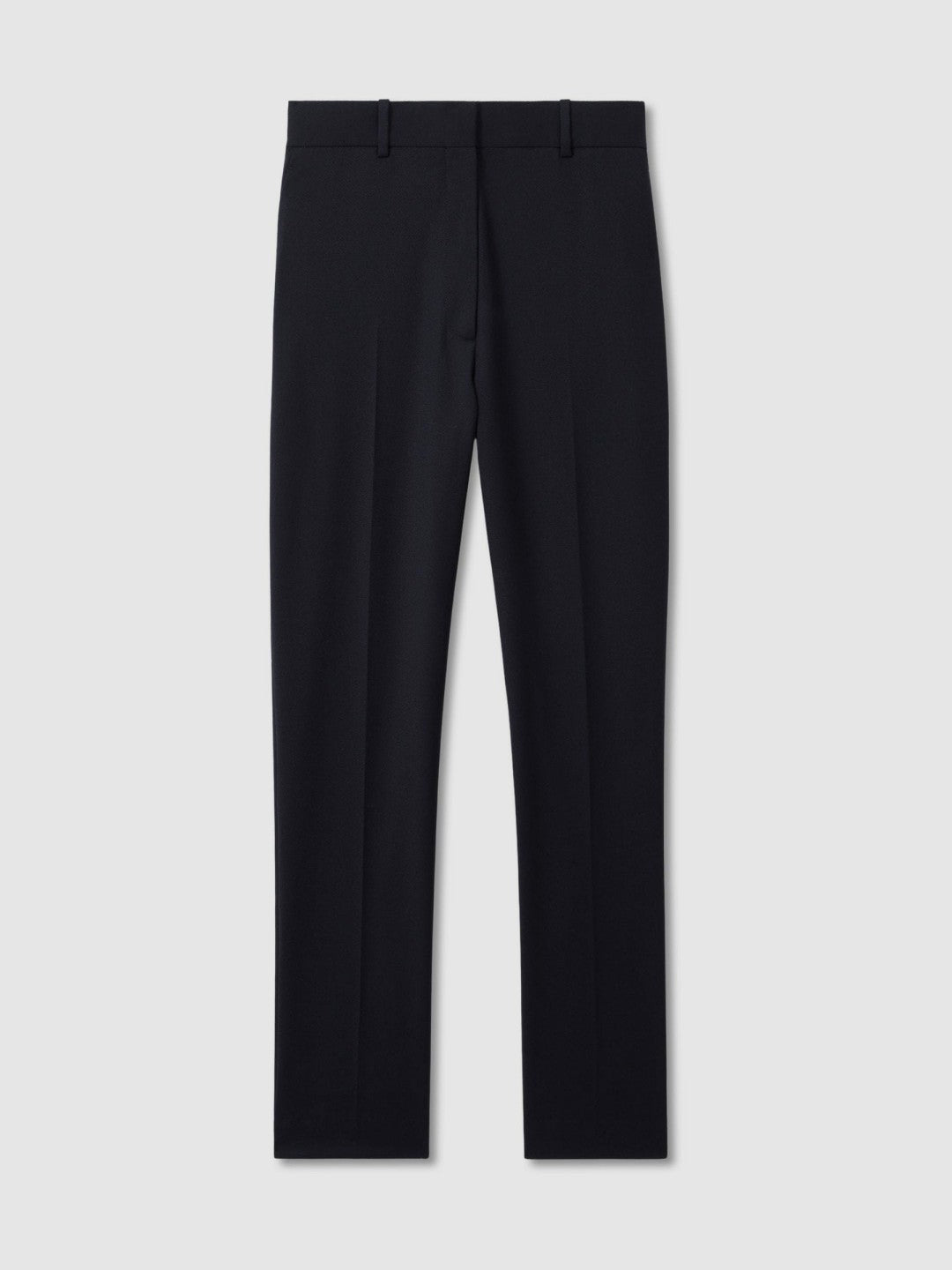 Petite Wool-Blend Tailored Flared Suit Trousers in Navy Women | Reiss