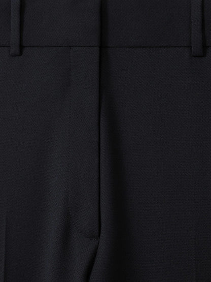 Petite Wool-Blend Tailored Flared Suit Trousers in Navy Women | Reiss