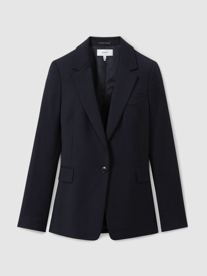 Petite Single Breasted Suit Blazer in Navy Women | Reiss