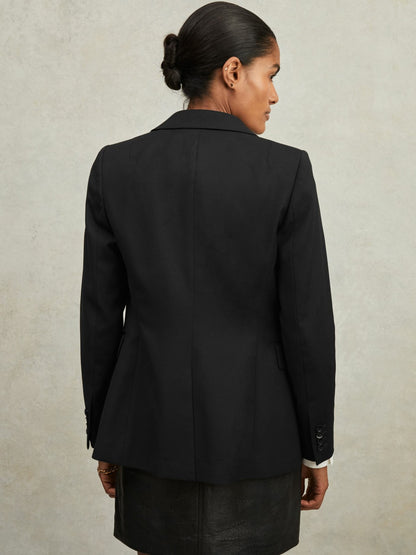 Petite Single Breasted Suit Blazer in Black Women | Reiss