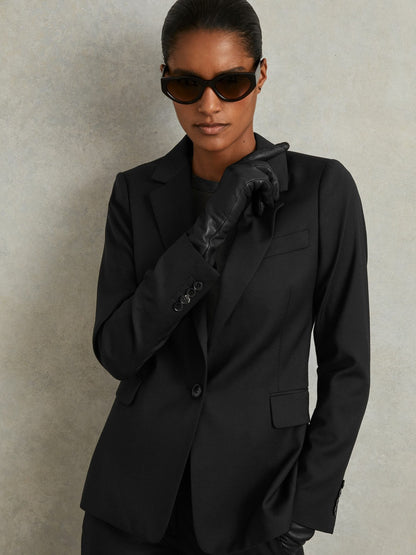 Petite Single Breasted Suit Blazer in Black Women | Reiss