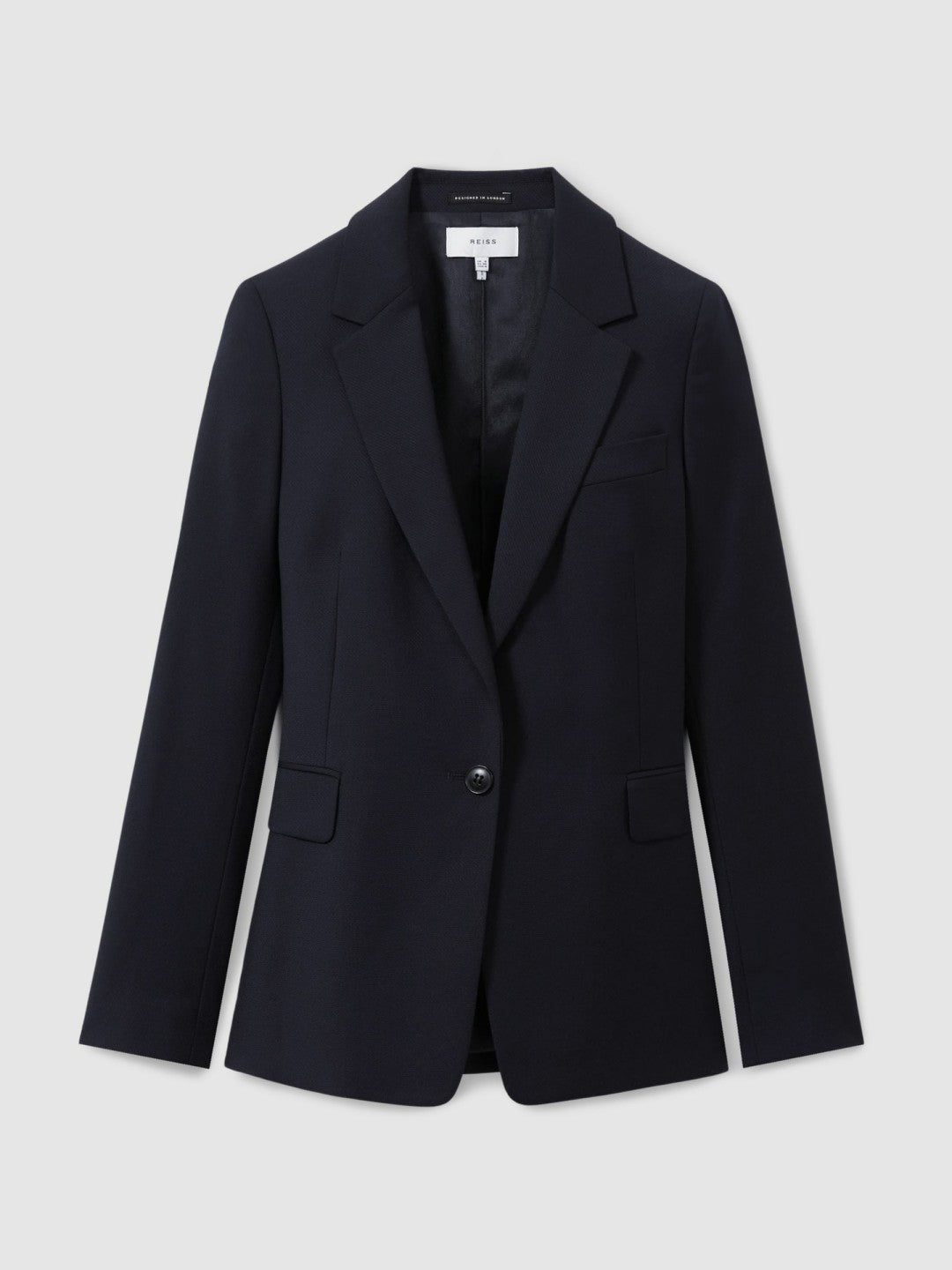 Single Breasted Suit Blazer in Navy Women | Reiss