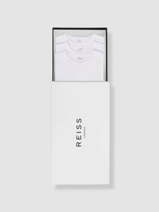 Three Pack Of Crew Neck T-shirts in White Men | Reiss