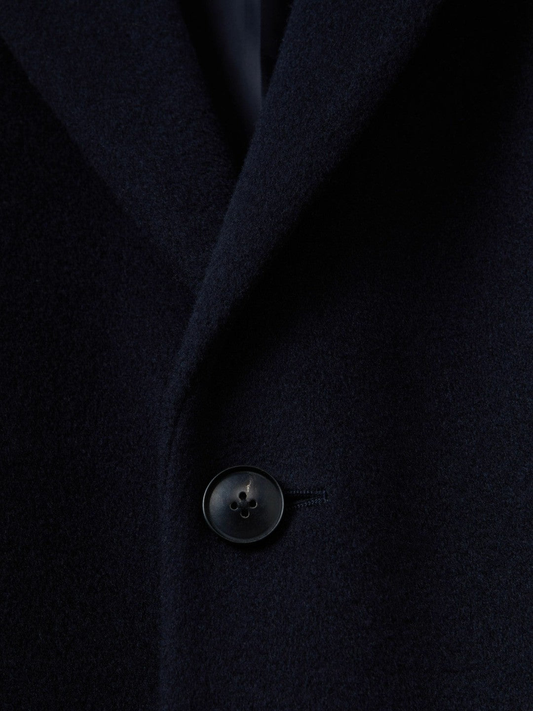 Wool Blend Single Breasted Epsom Overcoat in Navy Men | Reiss
