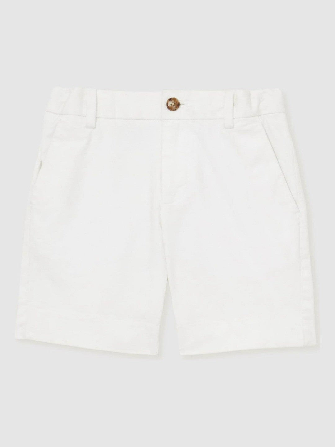3-9 yrs Cotton Chino Shorts with Stretch in White Children & Baby | Reiss