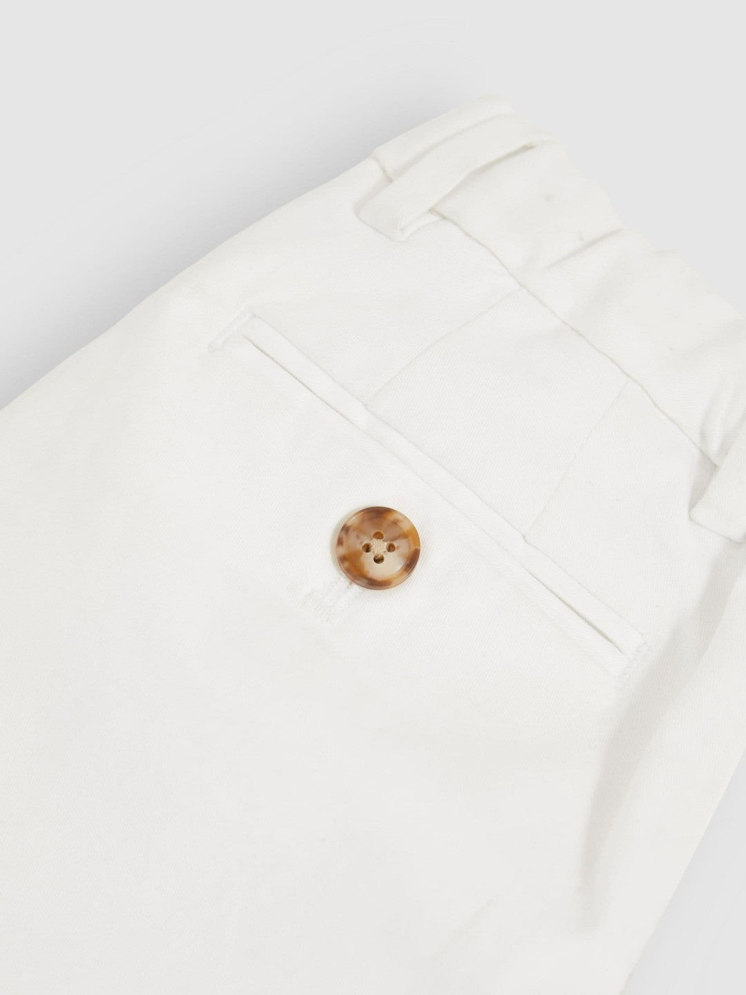 3-9 yrs Cotton Chino Shorts with Stretch in White Children & Baby | Reiss
