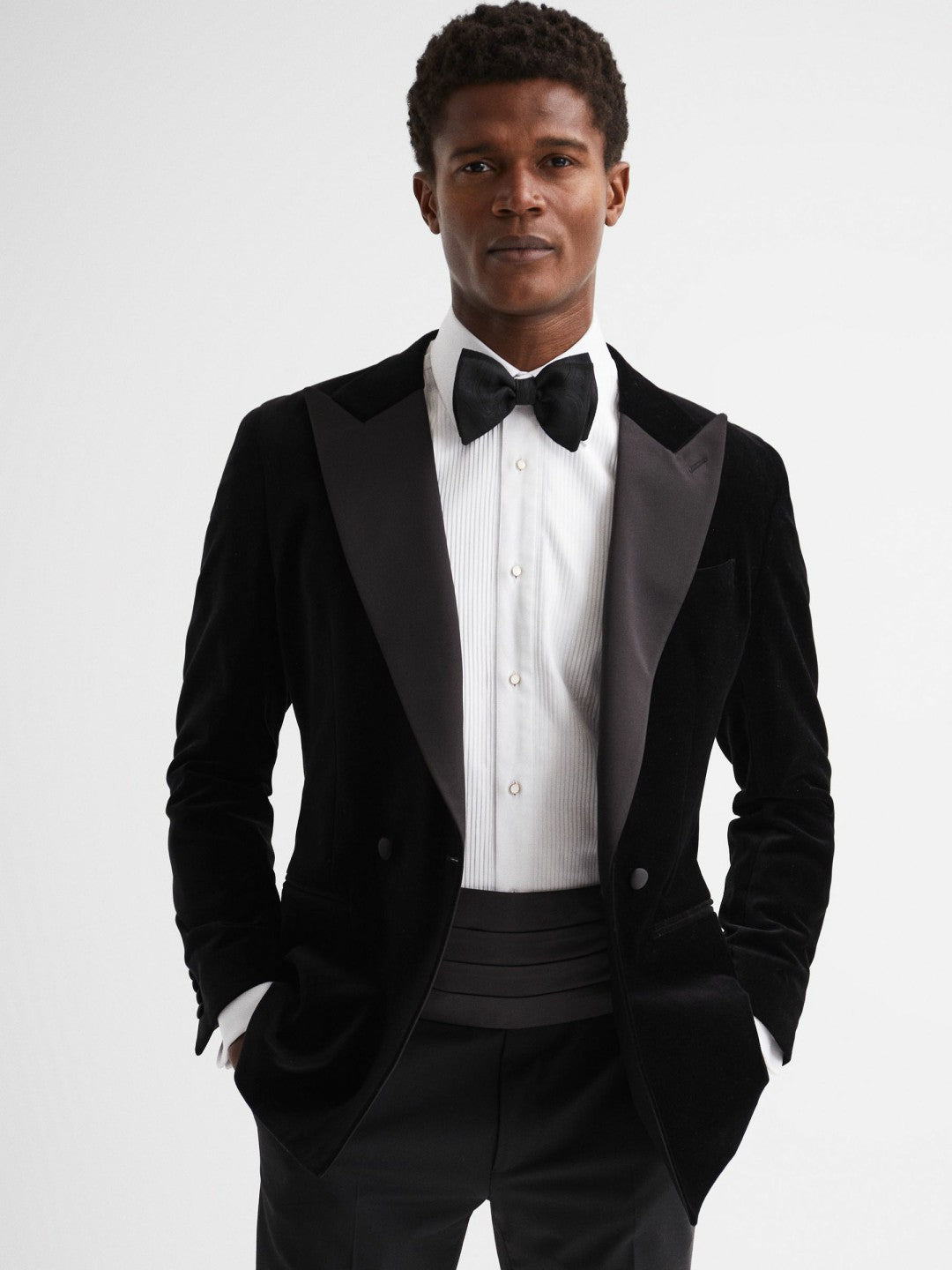 Silk Cummerbund in Black Men | Reiss