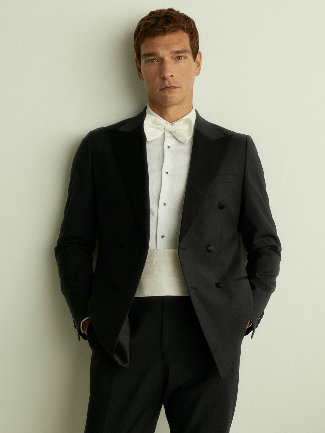 Silk Cummerbund in Ivory Men | Reiss