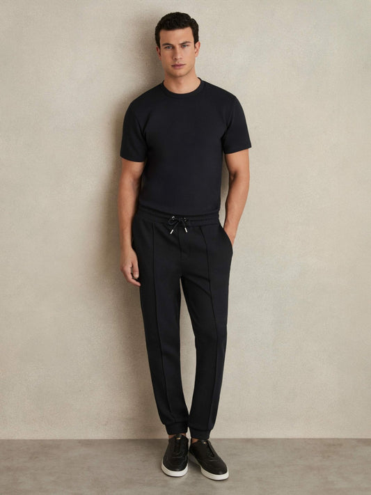 Drawstring Jersey Joggers in Navy Blue Men | Reiss