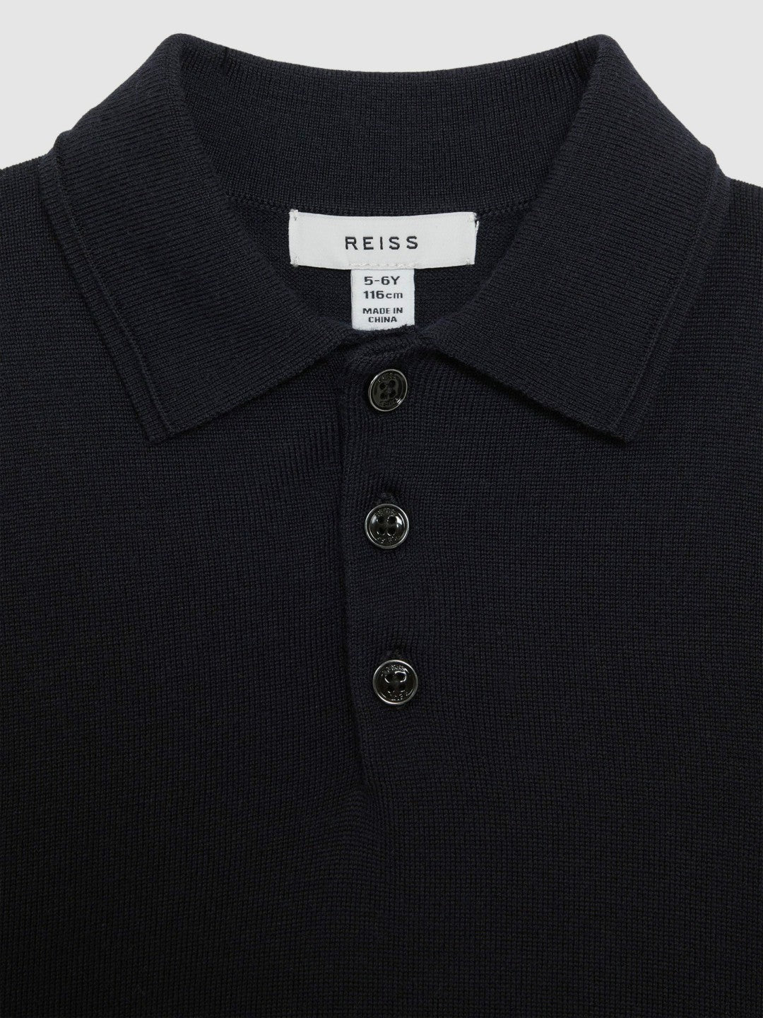 9-14 yrs Merino Wool Polo Shirt in Navy Children & Baby | Reiss
