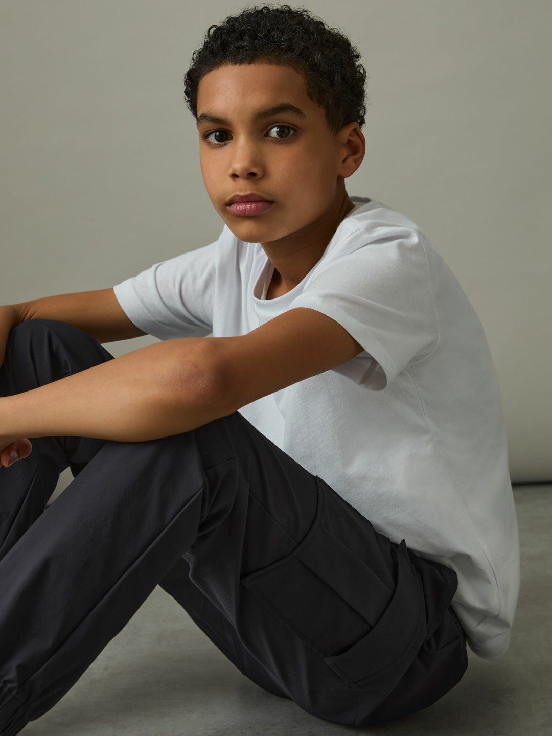 3-9 yrs Technical Drawstring Cuffed Cargo Trousers in Navy Children & Baby | Reiss