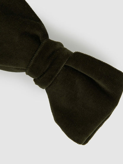 Velvet Bow Tie in Emerald Men | Reiss