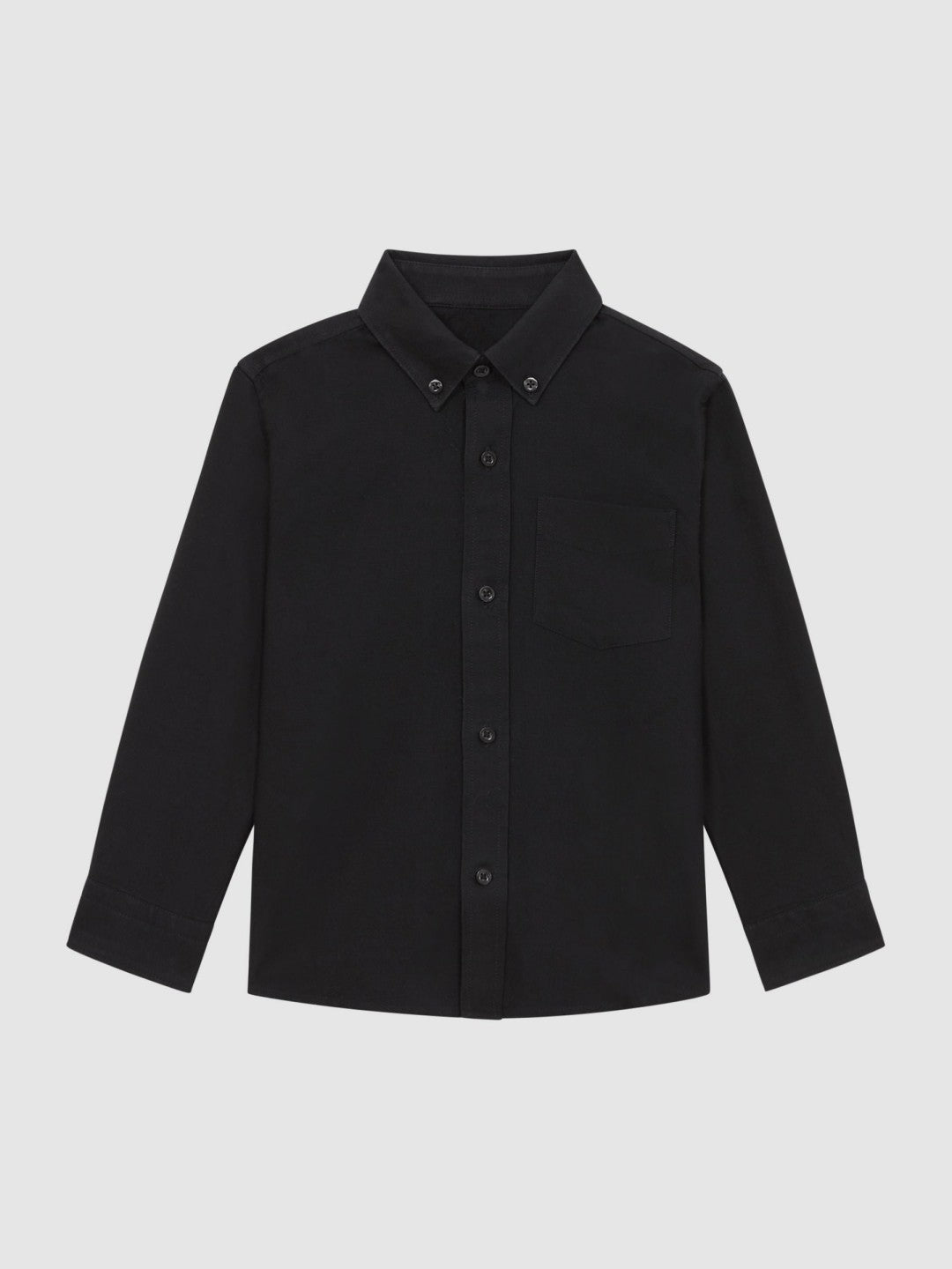 3-9 yrs Button Down Oxford Shirt in Black Children & Baby | Reiss