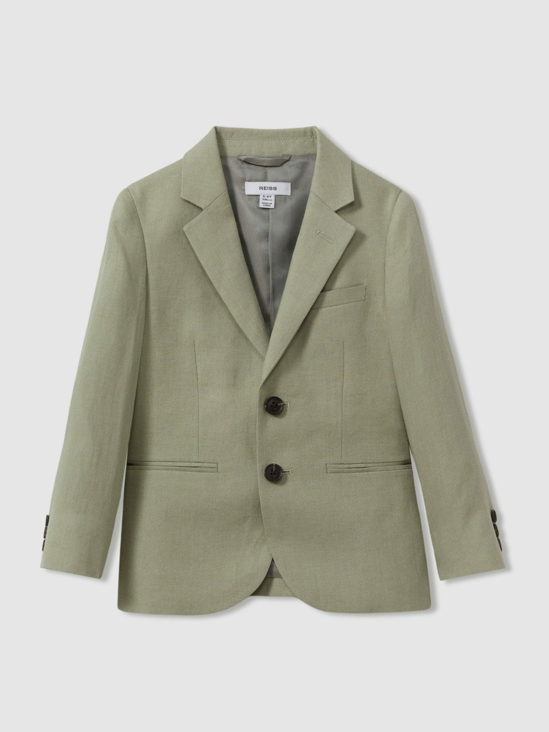 9-13 yrs Linen Single Breasted Blazer in Apple Children & Baby | Reiss