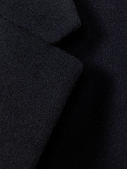 Wool Blend Single Breasted Epsom Overcoat in Navy Men | Reiss