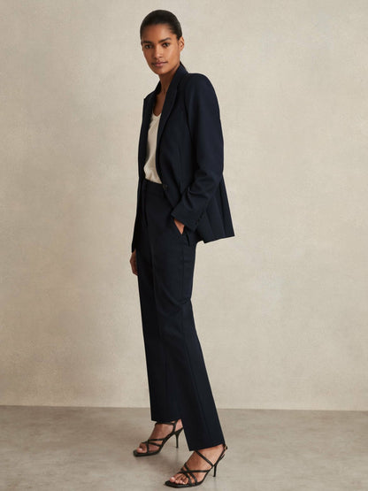 Tailored Single Breasted Suit Blazer in Navy Women | Reiss