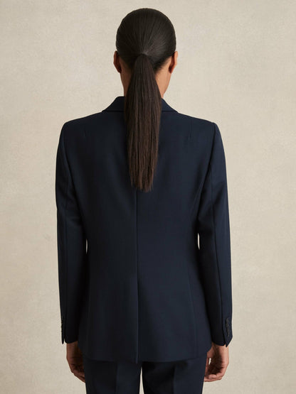 Tailored Single Breasted Suit Blazer in Navy Women | Reiss