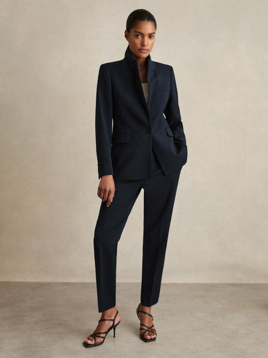Petite Slim Fit Suit Trousers in Navy Women | Reiss