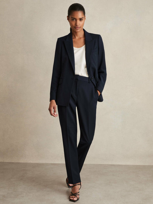 Slim Fit Suit Trousers in Navy Women | Reiss