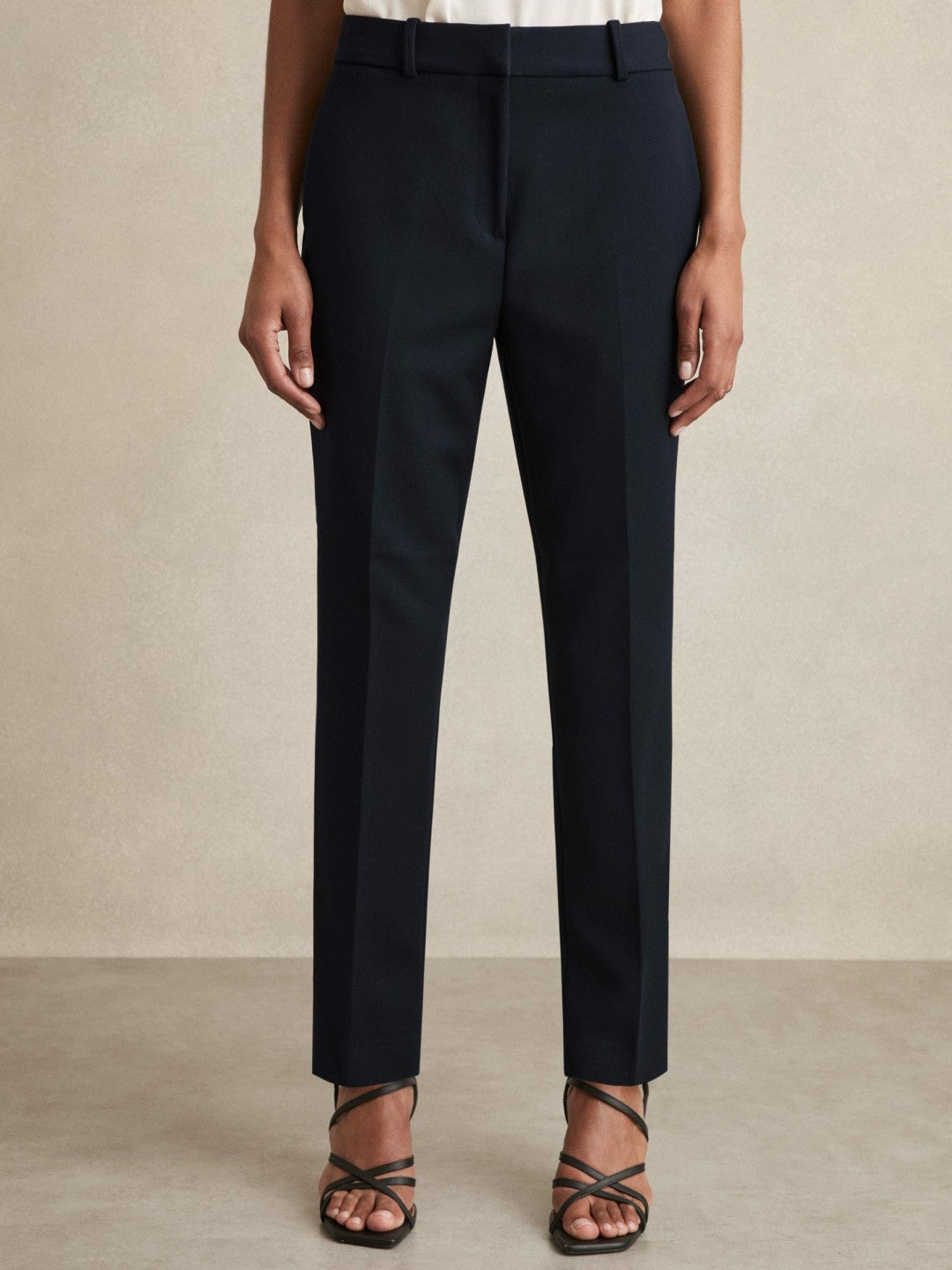 Slim Fit Suit Trousers in Navy Women | Reiss