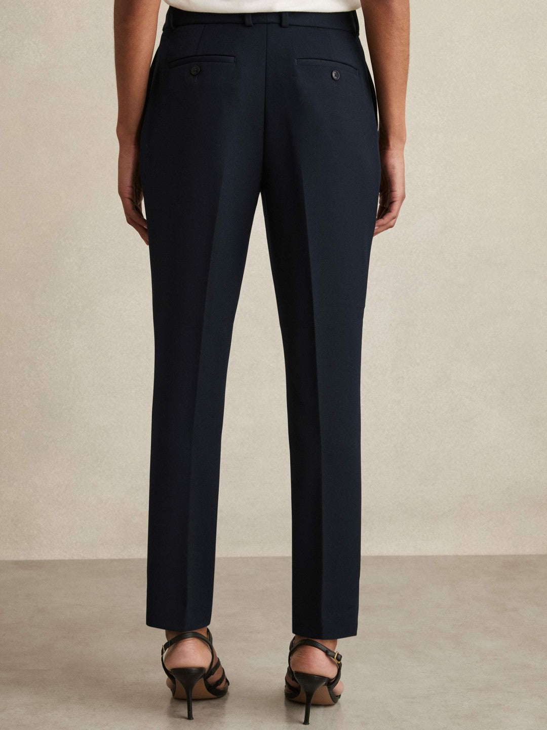 Slim Fit Suit Trousers in Navy Women | Reiss