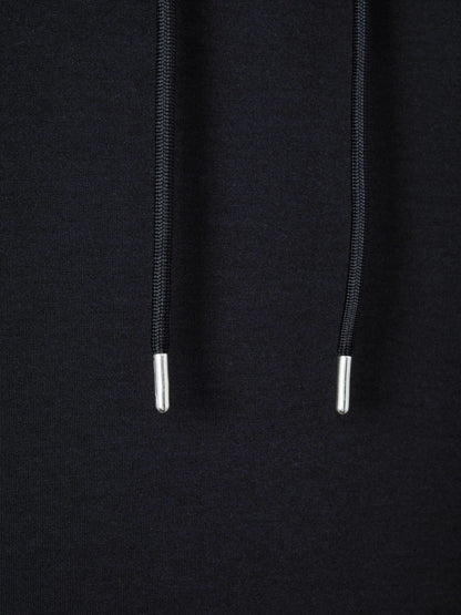 Interlock Jersey Drawstring Hoodie in Navy Blue Men | Reiss