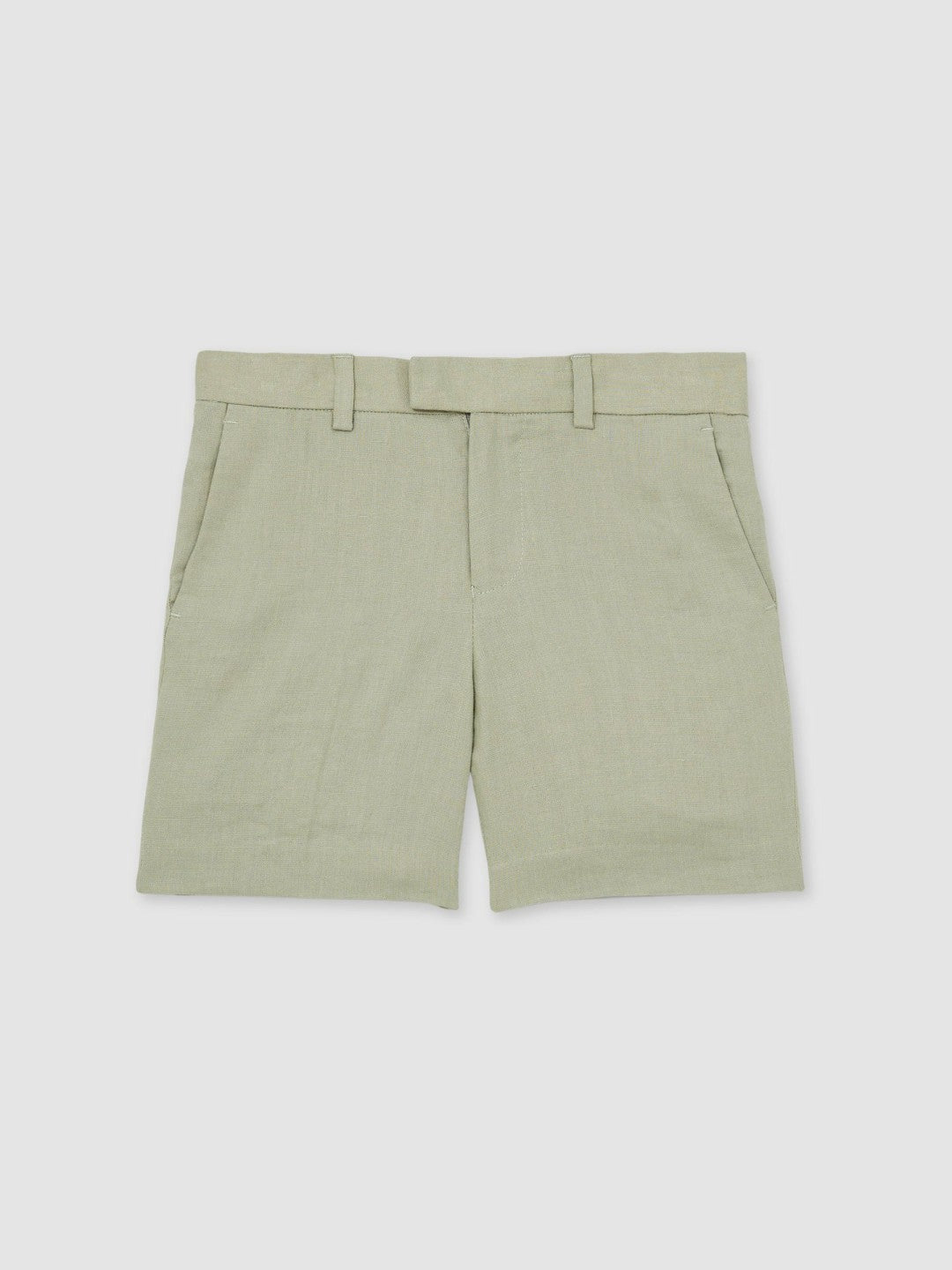 13-14 yrs Slim Fit Linen Adjustable Trousers in Apple Children & Baby | Reiss