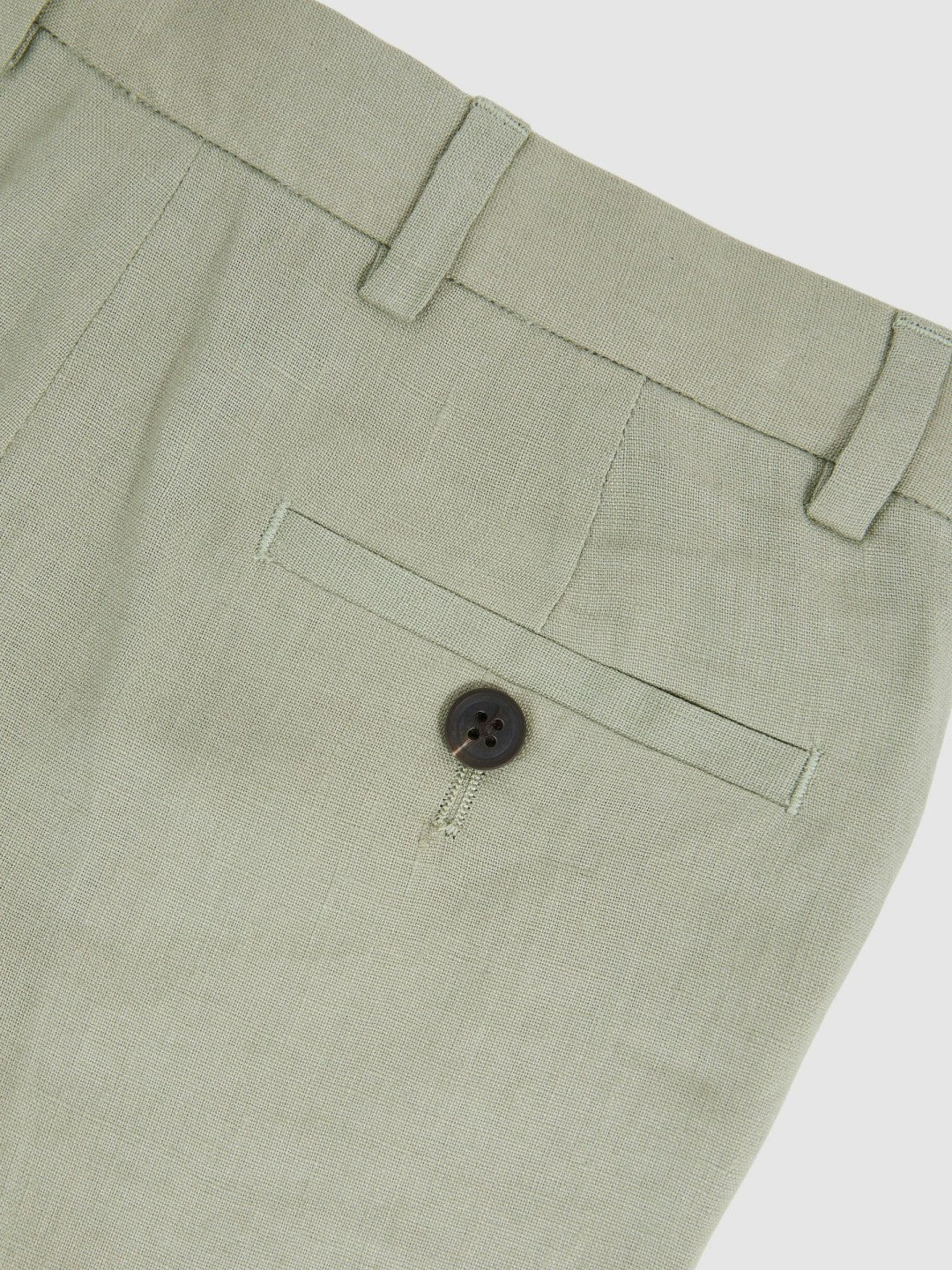 13-14 yrs Slim Fit Linen Adjustable Trousers in Apple Children & Baby | Reiss