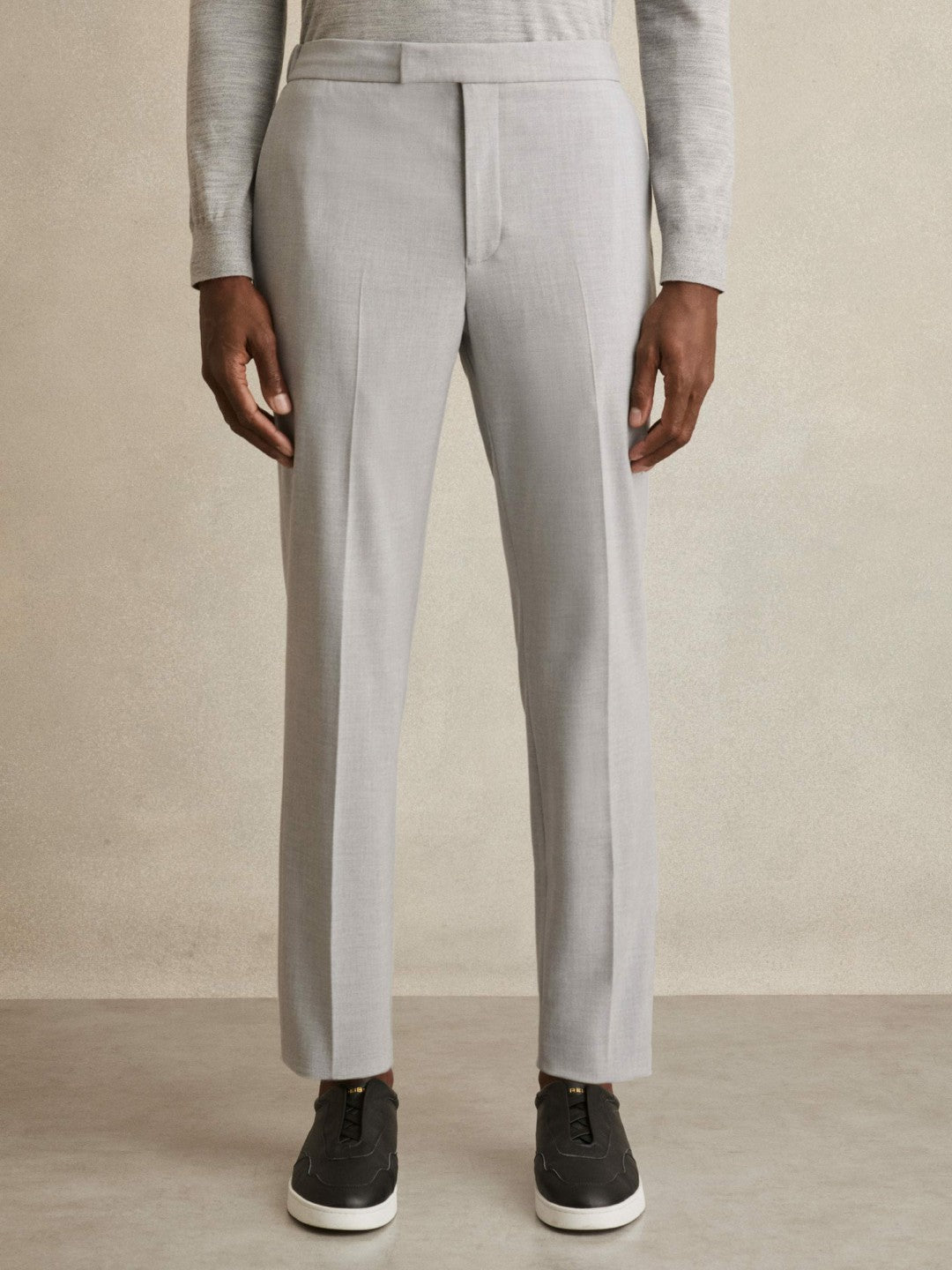 Slim-Fit Drawstring Trousers in Grey Men | Reiss