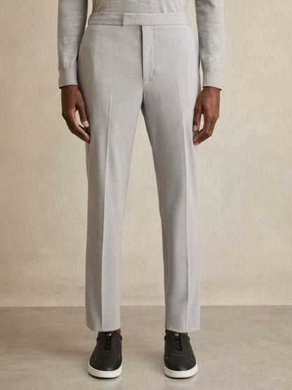 Slim-Fit Drawstring Trousers in Grey Men | Reiss