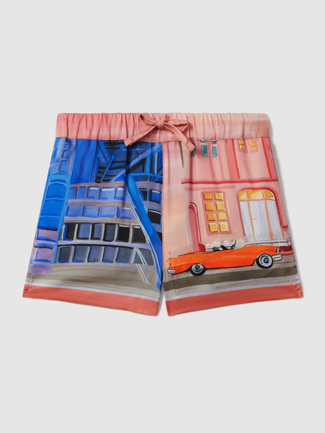 Junior McLaren F1 Miami Drawstring Shorts in Pink Multi Children & Baby | Reiss