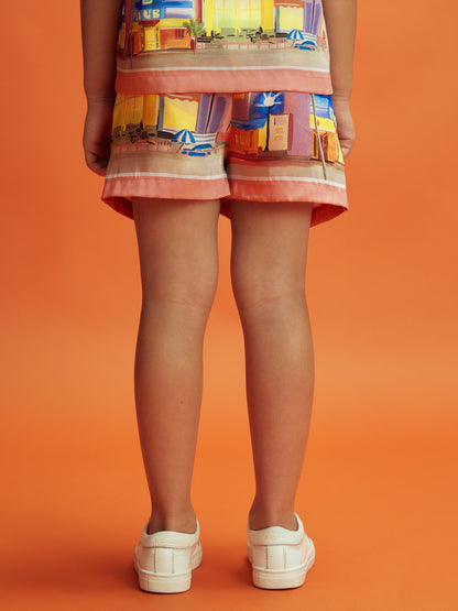 Junior McLaren F1 Miami Drawstring Shorts in Pink Multi Children & Baby | Reiss