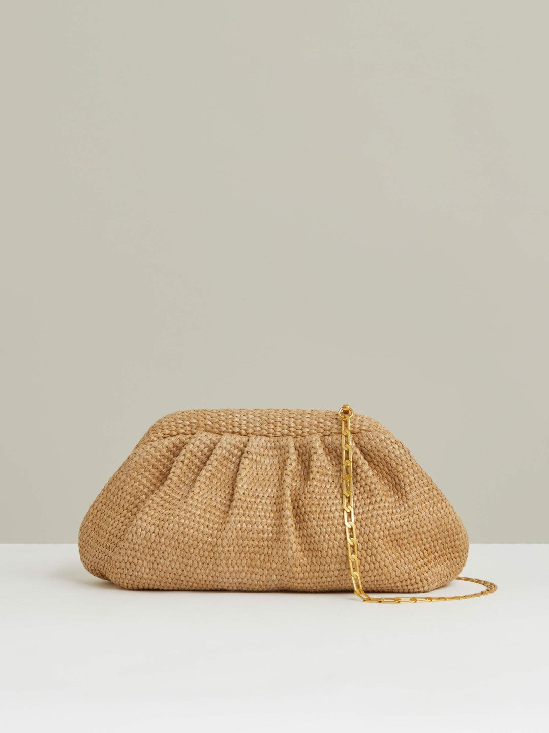 Raffia Clutch Bag in Natural Women | Reiss