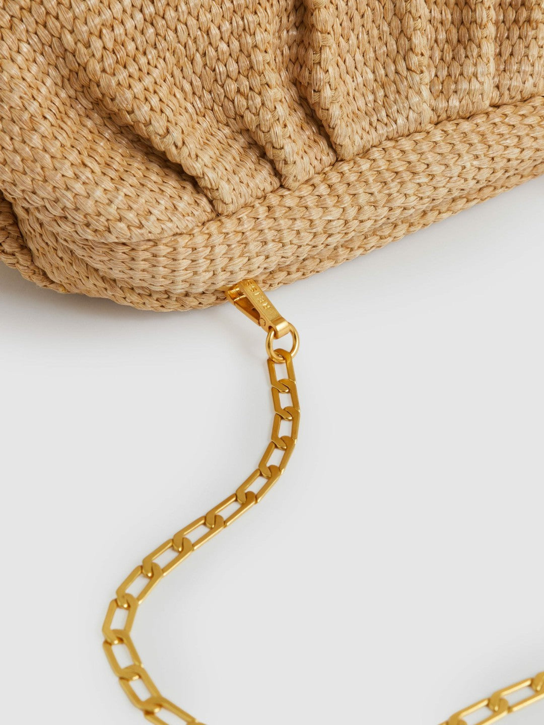 Raffia Clutch Bag in Natural Women | Reiss
