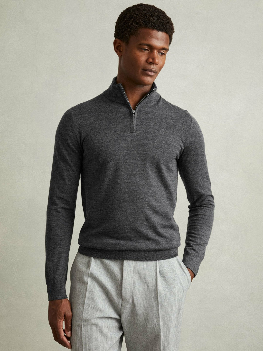 Pack of Two Merino Wool Jumpers in Derby Grey Marl Men | Reiss