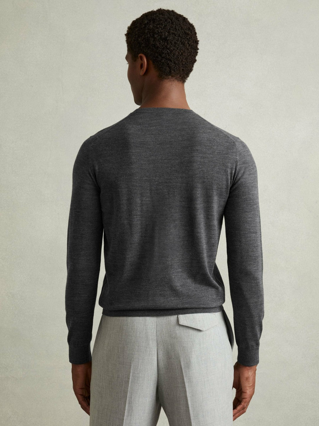 Pack of Two Merino Wool Jumpers in Derby Grey Marl Men | Reiss