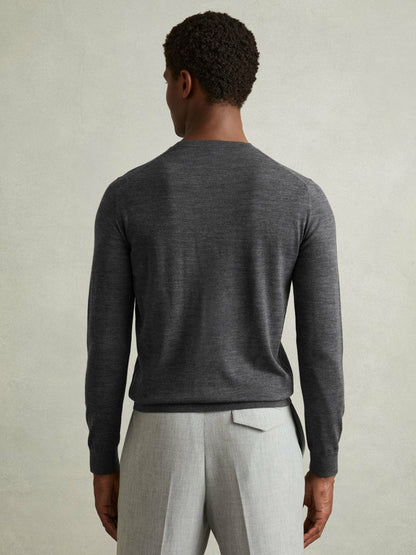 Pack of Two Merino Wool Jumpers in Derby Grey Marl Men | Reiss