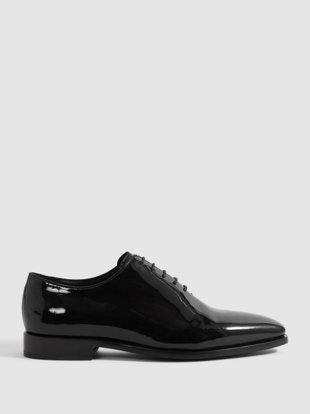 Patent Leather Lace-Up Shoes in Black Men | Reiss