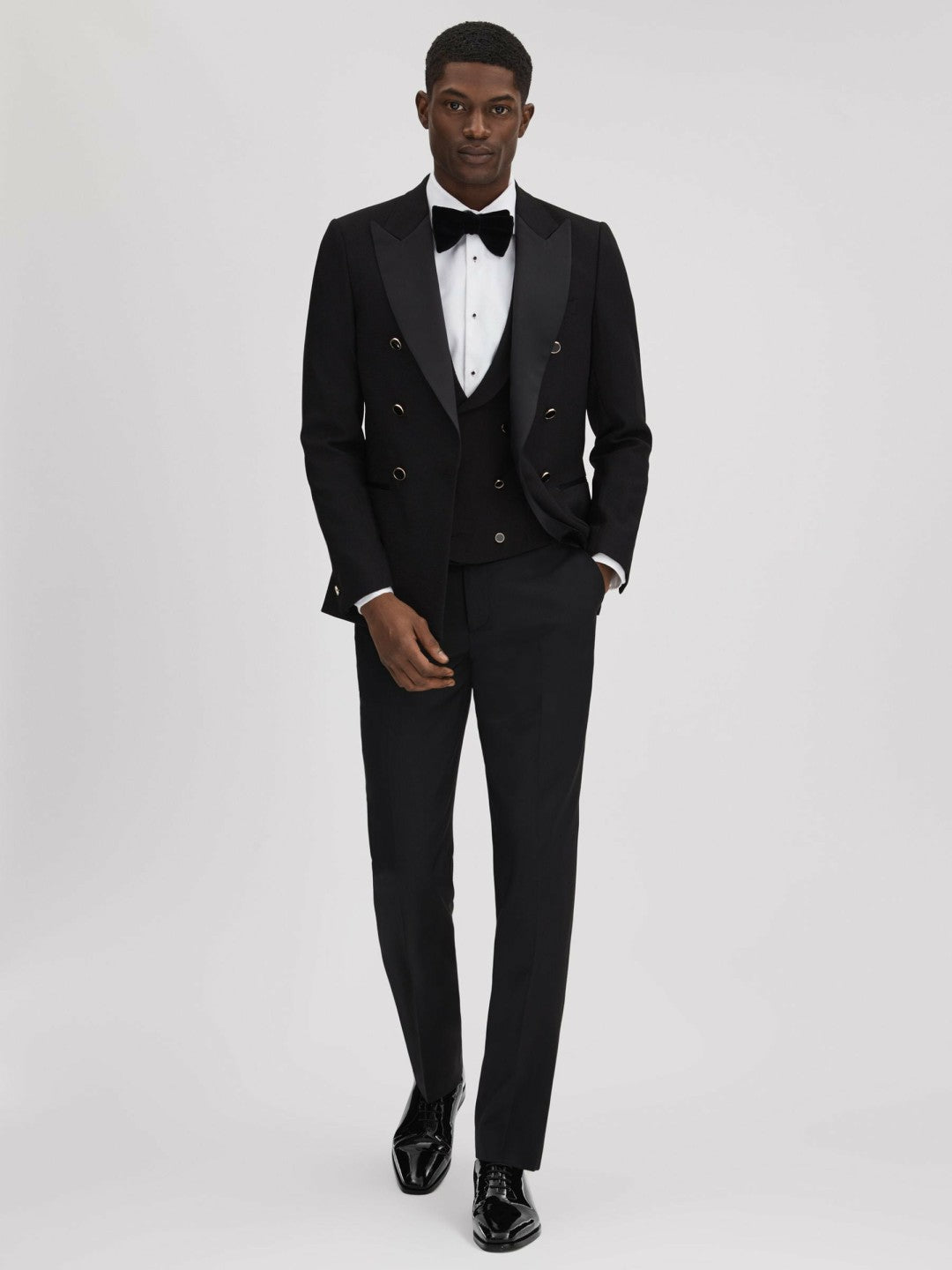 Patent Leather Lace-Up Shoes in Black Men | Reiss
