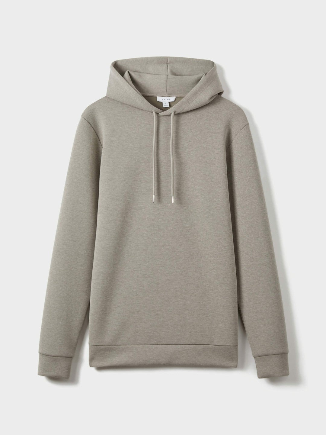 Interlock Jersey Drawstring Hoodie in Taupe Men | Reiss