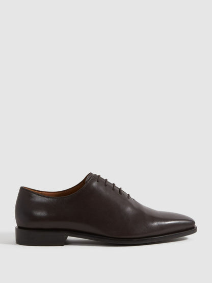 Leather Lace-Up Shoes in Dark Brown Men | Reiss