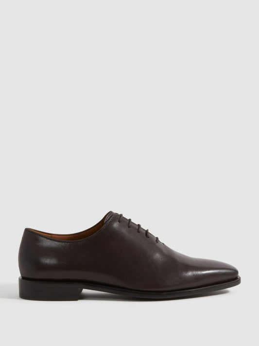 Leather Lace-Up Shoes in Dark Brown Men | Reiss
